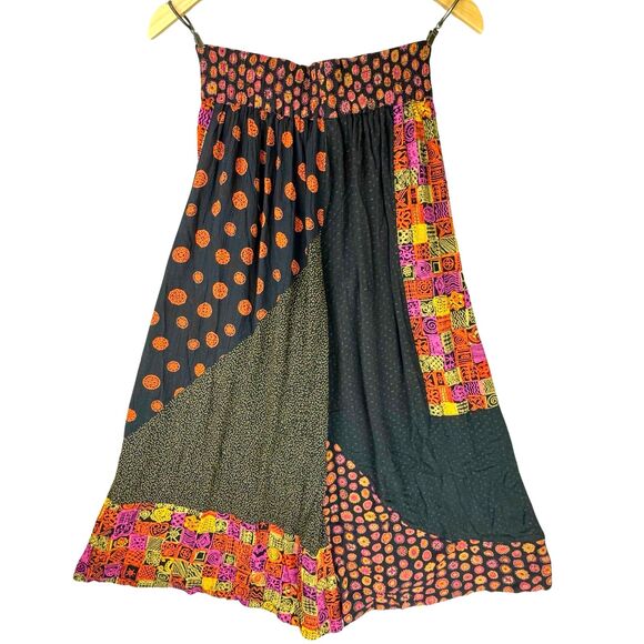 Dorothy Schoelen Platinum Maxi Skirt Culottes S Pockets Vibrant Colorful VTG 80s - Picture 1 of 11